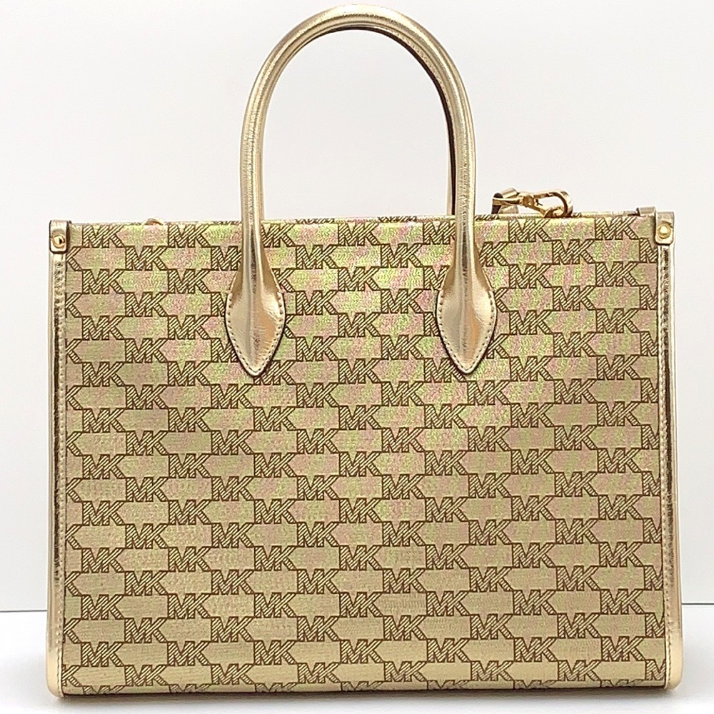 Michael Kors Medium Mirella EW Tote Bag Crossbody Shoulder Handbag PALE GOLD - Picture 5 of 16